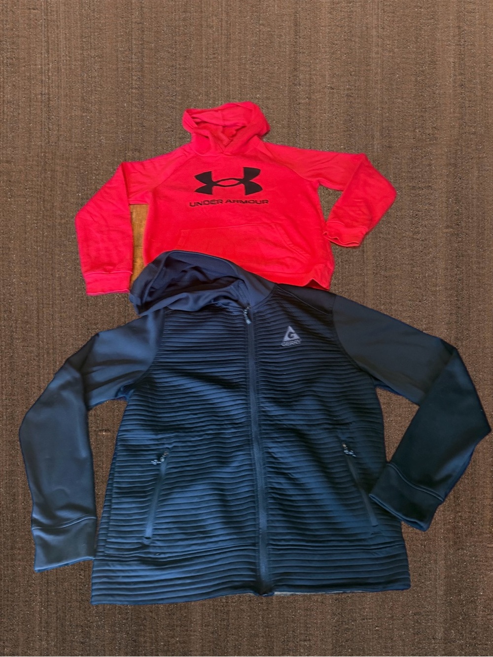 2 Boys Sweatshirts Hoodies Large Youth Under Armour  & Gerry